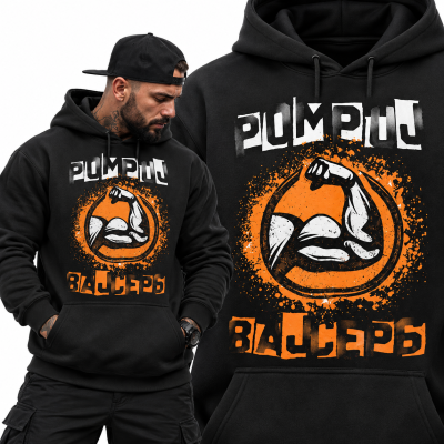 BLUZA Z KAPTUREM NA SIŁOWNIĘ  POMPUJ BAJCEPS